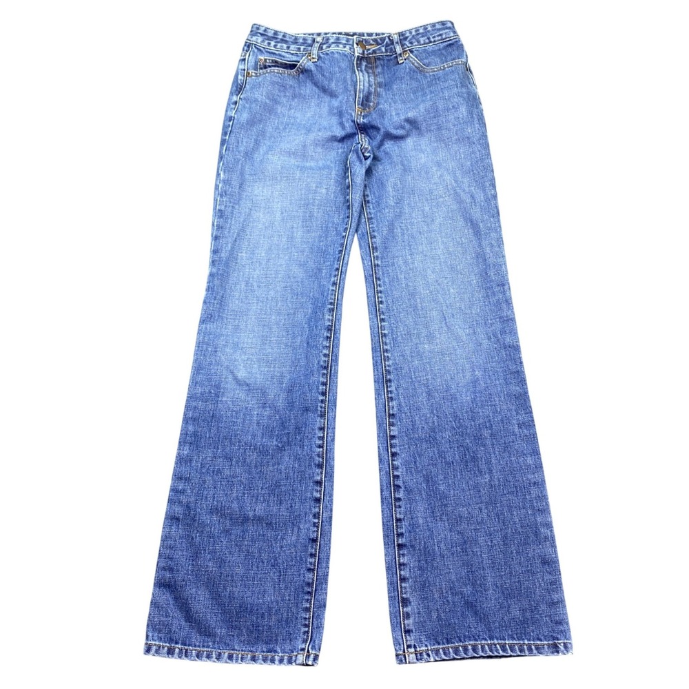 J.Crew Womens Blue Denim Flare Leg Jeans Size 2 100% Cotton Grunge Western
